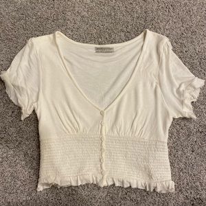 elegant white cropped blouse